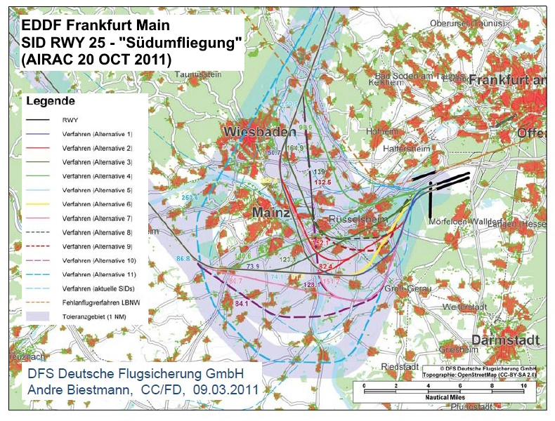 Varianten S�dumfliegung