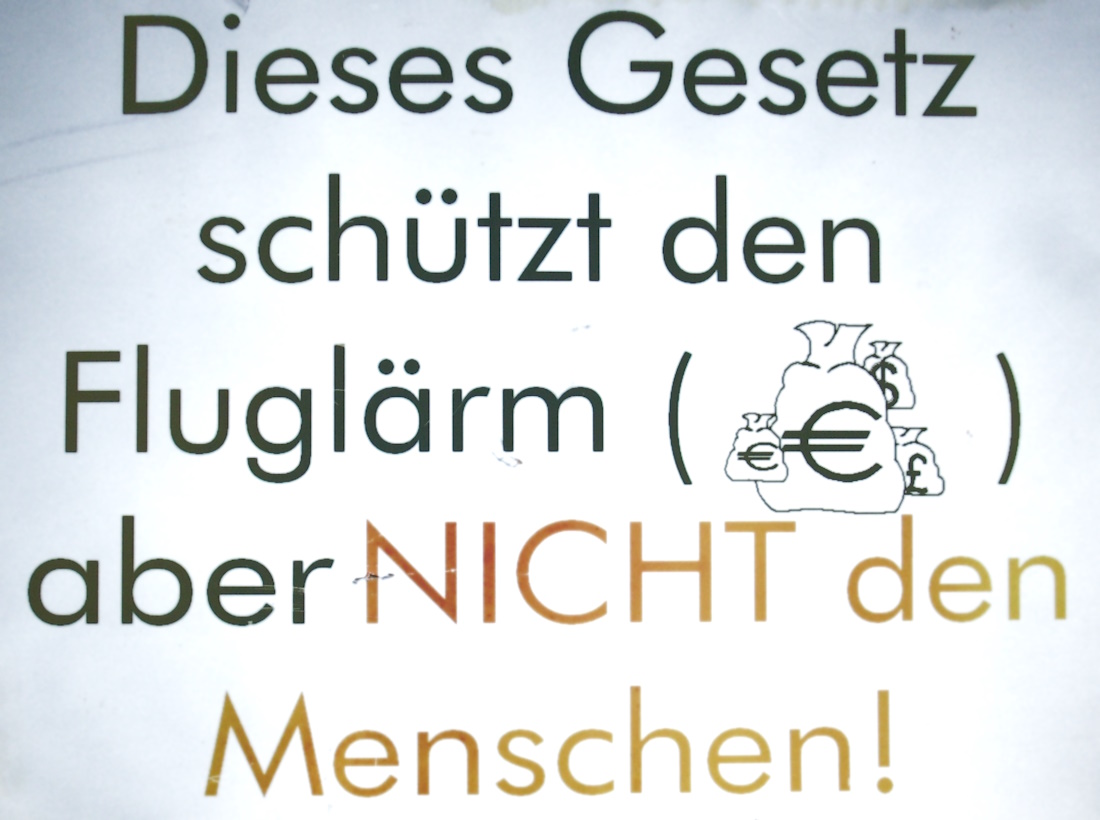 Plakat 'Flugl�rm-Schutz'