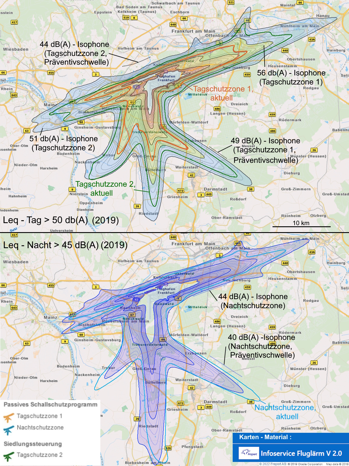 Grafiken: L�rmwerte und Schutzzonen